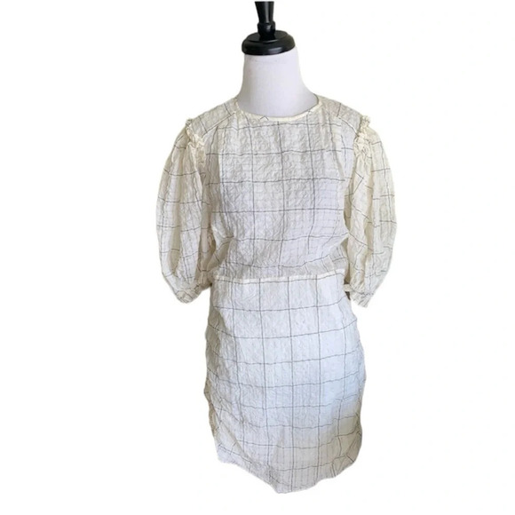 New Isabel Marant Adelaide Organza Dress Ecru NWT Designer Bohemian Women’s 12 - Picture 5 of 12